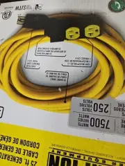 CHAMPION 30 Amp Locking, 20 Amp Household, 25 Ft Generator Cord