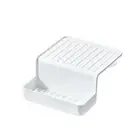 iDesign Classic Plastic Double Suction Sink Caddy Kitchen Organiser White