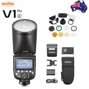 Godox V1Pro C TTL HSS Round Head Flash For Canon + AK-R1 Accessory Set