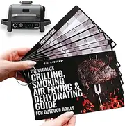 INFRAOVENS Cooking Guide Accessory for Ninja Woodfire Outdoor Grill & Smoker, Waterproof Cheat Sheet for Wood Fire OG701 OG751 7-in-1, Electric Master Grill and Air Fryer Pro, Weather Resistant