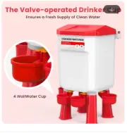 Chicken Feeder and Waterer Set, Chicken Coop Accessories with Hanging Chicken Po