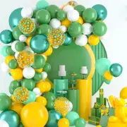 125Pcs Green and Yellow Balloon Arch Kit 12 18� Green Yellow White and Metallic