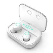 Wireless Stereo Bluetooth Headset With Charging Case And Digital Display M7 Tws V5.0 White Earbuds