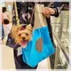 【113011903】狗狗貓貓船型斜背包帆布旅行袋 時尚寵物包 外出袋 (8.9折)