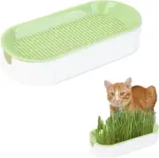 Indoor Cat Grass Growing Set, Cat Grass Planting with Seeds, Soil-Free Planting