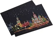 2Sets Scratch Painting Paper Art Supplies for DIY Night Scene Craft Kit Dream Castle Creative Fun for Boys for and Parties