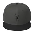 Black Arachnid Creepy Black Widow Spider Embroidered Flat Bill Cap Snapback Hat