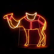 Wise Men's Camel LED Christmas Motif Rope Light Nativity