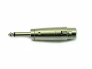 Microphone Adapter Standard 1/4" Phone Plug to 3 PIN Female XLR Style Jack