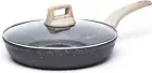 CAROTE Nonstick Frying Pan Skillet,Non Stick Granite Fry Pan with Glass Lid, Egg