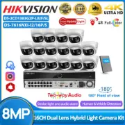 Hikvision 16CH 4K NVR 8MP Dual Lens Hybrid Light ColorVu+IR CCTV Camera System