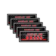 .223-5.56 Brass Ammo Can Decal Gun Ammunition Box Sticker Red Line Flag 5 Pack