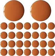 [School Badge Store] Pack of 30, Round Plastic Button Badge, 25mm, Safety Pin Fixing, Choice of Colours (ORANGE)