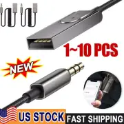 USA Aux to Bluetooth 5.1 Adapter 3.5mm Bluetooth Receiver Microphone for Car Lot
