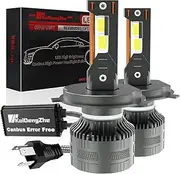 H4 LED Headlight Bulbs, KaiDengZhe 2025 New Upgraded H4 LED Bulb Canbus Error Free 130W 28000LM 6000K CSP, 600% Brighter 9003 Headlight Conversion Kit for Car Truck Headlamp High Low Beam-2PCS