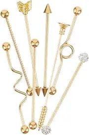 [WOFASHPURET] Arrows Screw Earring Ear Studs Industrial Barbell Earring Piercing Jewelry Barbell Ear Jewelry Silver