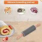 1 Set Rolling Pin Wooden Handle Wide Application Fondant Rolling Dough Mat
