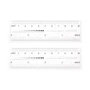 2pcs Film Ruler 4 Inch 0.1mm Scale PET Flexible Straight Ruler