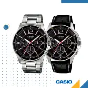 GENUINE Casio MTP-1374 Mens Watch Stainless Steel Enticer Analog Black Dial AU