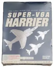 SUPER VGA HARRIER VINTAGE COMPUTER GAME, NOS, Flight Simulator (IBM PC DOS)