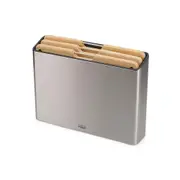3pc Joseph Joseph Folio Steel Bamboo Chopping Cutting Board w/ Storage 38x29cm