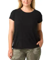 prAna Women's $49 Hemp Cozy Up T-Shirt Black Plus size 3X