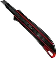 HAUTMEC 9mm Precision Utility Knife, Soft Grip Snap-off Box Cutter, Retractable 9mm Multi-Purpose Cutter for Detailed Cutting in Work, Home Use and Arts Crafts HT0255