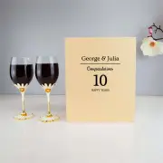 Personalised Daisy Crystal Wine Glasses