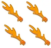 ☀️NEW Lego Trans ORANGE FLAMES 4x Fire pit Pieces Bulk lot Cooking city castle