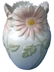 Lenox Gerbera Daisy Floral Blossoms Collection VASE Hand Painted Porcelain NWT