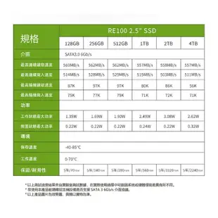 Acer 宏碁 RE100 512G 1TB 2TB 2.5吋 SATA SSD固態硬碟 SSD 固態硬碟