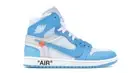 Jordan 1 Retro High Off-White UNC University Red -Size 7
