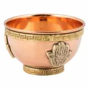 Wicca HAMSA HAND Offering Bowl Altar Copper Material Offering Bowl Wicca