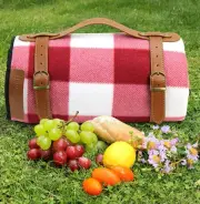 Picnic Blanket Rug Extra Large Waterproof Camping Sand Proof Mat Shoulder Strap