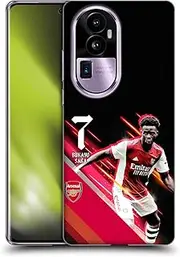 Head Case Designs Officially Licensed Arsenal FC Bukayo Saka 2021/22 First Team Soft Gel Case Compatible with Oppo Reno10 Pro+