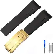 [BCMCBV] Rubber Silicone Watchband 20mm 21mm For Rolex submariner daytona DEEPSEA Oysterflex rolex-Strap Watches Band GMT bracelet watch