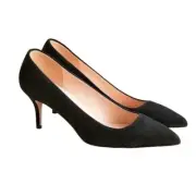 J. Crew Black Suede Pointed Toe Colette Pumps 6