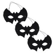 Black Superhero Skeleton Bat Face Mask Costume Accessory for Adult Men, Women