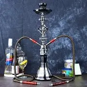 54cm Double Hose Hookah Set Shisha Hookah Genuine Egyptian Sheesha Pipe Cafe Style Glass Shisha Hookahs Complete Set Combo Kit