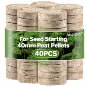 40PCS Peat Pellets for Seedlings - 40MM Seed Starter Pellets Peat Pods for