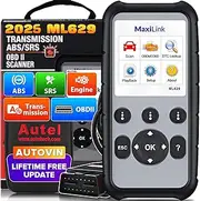 2025 New Autel ML629 OBD2 Scanner, ABS SRS Engine Transmission Diagnostics Tool Mechanic Full OBDII Code Reader w/DTC Lookup AutoVIN, Live Data, Upgraded Ver. of AL619 AL629 for Professionals DIYers