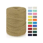 Macrame Cord 4mm x 328yd | 100% Natural Cotton Macrame Rope | 4 Strand Twiste...
