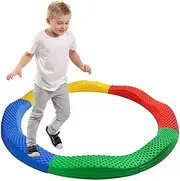 Balance Stepping Stones for Kids 8-Piece Set, Indoor and Outdoor Balance Blocks, Non-Slip Texture, Promote Coordination, Balance, Strength, Gym Toys/7628 (Color : Style1)
