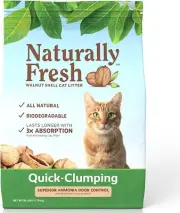 Naturally Fresh Walnut Shell Cat Litter 3x Absoprtion Unscented 26lb NEW
