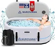 Cold Plunge Tub with Water Chiller Port - XL 59in Portable Ice Bath Tub for Athletes - Inflatable Ice Plunge Tub for Cold Therapy - Ice Plunge Tub Chiller for Ice Baths At Home Ice Pod