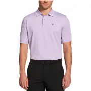 Callaway Men's Pro Spin Fine Line Stripe Short Sleeve Golf Polo, Purple, Sz XL