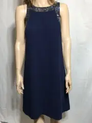 Women's NWT Aidan Mattox Beaded Mini Navy/blue Party Cocktail Dress