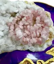 5x Rose Quartz Crystal Chip Bracelet Set Natural Gemstone Love Stone