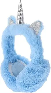 [DEARMAMY] Unicorn Horn Plush Ear Warmers Adjustable Earmuffs for Winter Fall Comfortable Non Slip Design for Adults for Cold Weather Outfits