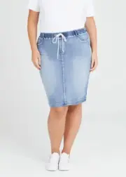 Taking Shape Relaxed Denim Skirt Size 18 NEW With Tags Light Denim